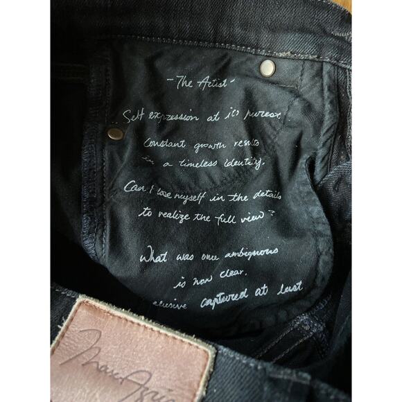 MAX AZRIA ‘The Artist’ Black Tapered Low-Rise Jeans sz 26 - Picture 7 of 16